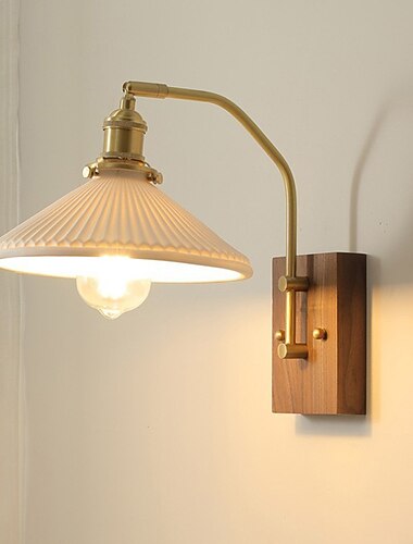  פמוט קיר קרמי, וואבי-סאבי יפנית גופי תאורת קיר מודרניים חלבי קרמיקה מנורת קיר פנימית לעיצוב הבית חדר אמבטיה מטבח סלון תאורה מסדרון 110-240v