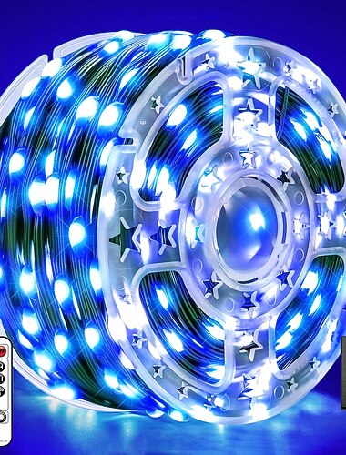  חיצוני ip65 רצועות led עמיד למים אורות 328ft 100m גמישות מחרוזת חג המולד אורות 1000 לדים ססגוניות מחרוזת אורות יצירתיים לפטיו דשא גן אורות חג מסיבה חג חתונה 29v