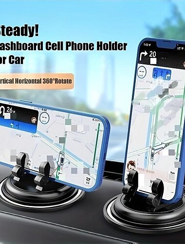  Вращающееся на 360 градусов автомобильное крепление для телефона, универсальный автомобильный держатель для телефона надежно удерживает все смартфоны, совместимые с iPhone & телефоны Android