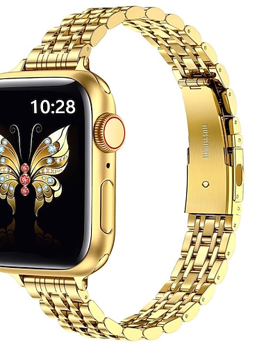  Schmuck Armband Kompatibel mit Apple Watch Armband 38mm 40mm 41mm 42mm 44mm 45mm 49mm Damen Glitzer Kristall Edelstahl Ersatzarmband für iwatch Ultra 2 Series 9 8 7 SE 6 5 4 3 2 1