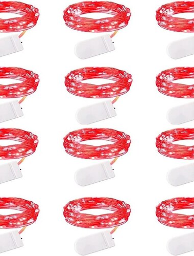  12pcs Waterdichte Sprookjesachtige String Lichten 20 LED Vuurvlieg  Sterrenhemel Decor voor Decoraties