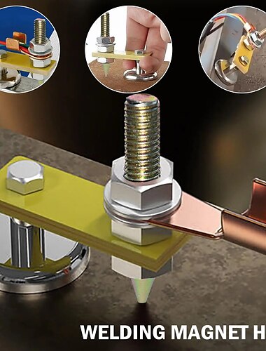  Schweißmagnetkopf Magnetschweiß-Fix-Erdungsklemme Starke magnetische Schweißunterstützung für Elektroschweiß-Bodenwerkzeuge heiß!