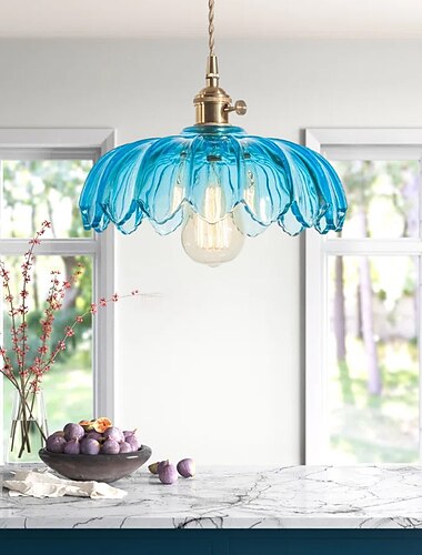  LED-Pendelleuchte, moderne Nachttischleuchte, Metall, Glas, Esszimmer, Bar, Metall, galvanisiertes Kabel, verstellbar, 110–240 V
