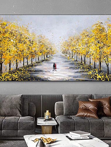  Mintura handgemachte abstrakte Baum-Landschafts-Ölgemälde auf Leinwand, Wandkunst, Dekoration, modernes Bild für Heimdekoration, gerolltes, rahmenloses, ungedehntes Gemälde