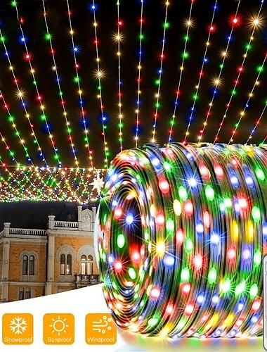  エレガントなウェディングパーティーレセプション 20m 200LED 銅線ストリングライト リモコン付き USB 電源 防水フェアリーライト 8 モード付き ホームデコレーション用