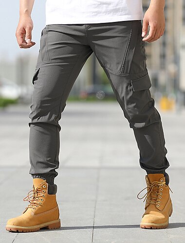  Bărbați Pantaloni Cargo Pantaloni cargo Pantaloni tactici Talie elastică Multi Buzunare Manșetă Elastică Simplu Purtabil Casual Zilnic Concediu Sport Modă Negru Verde Militar