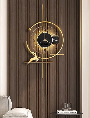  Σχεδιασμός ρολογιού τοίχου φωτιστικού led διακοσμητικό μεταλλικό κρεμαστό ρολόι τέχνης τοίχου για το σπίτι & διακόσμηση σαλόνι/υπνοδωμάτιο/τραπεζαρία/γραφείο/καφετέριες/ξενοδοχεία 110-240v