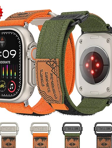  Pętla sportowa Kompatybilny z Pasek do zegarka Apple Watch 38mm 40mm 41mm 42mm 44mm 45mm 49mm Regulowany Oddychający Nylon Wymienny pasek do zegarka na iwatch Series Ultra 8 7 SE 6 5 4 3 2 1
