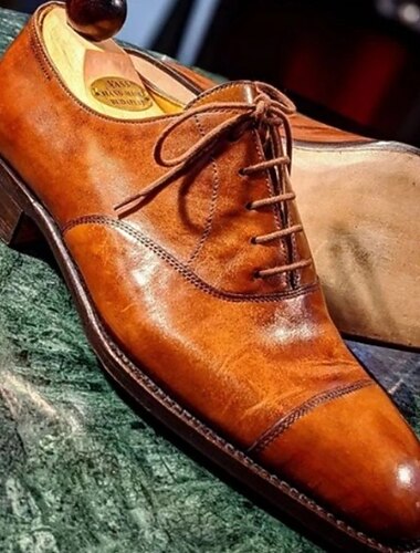  scarpe eleganti da uomo in similpelle marrone oxford – punta classica, finitura lucida, calzature formali da lavoro e da matrimonio