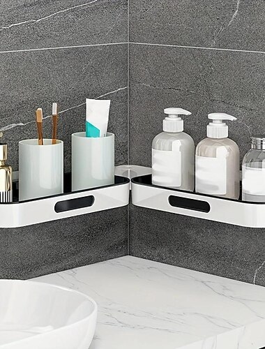  Maximieren Sie Ihren Stauraum im Badezimmer mit diesem wandmontierten Kunststoffregal