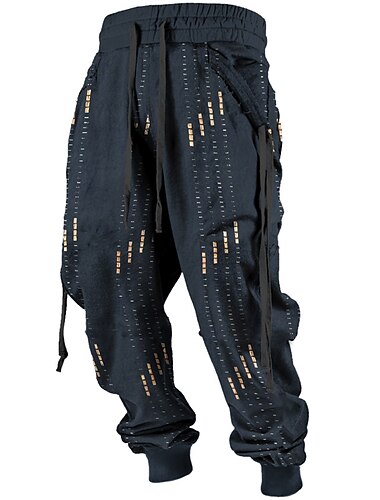  Streifen Brautkleider schlicht Herren 3D-Druck Jogginghose Trainingshose Jogginghose Jogger Hosen Hose Outdoor Strasse Casual Polyester Schwarz Marineblau Braun S M L Mittlere Taillenlinie Elastizität