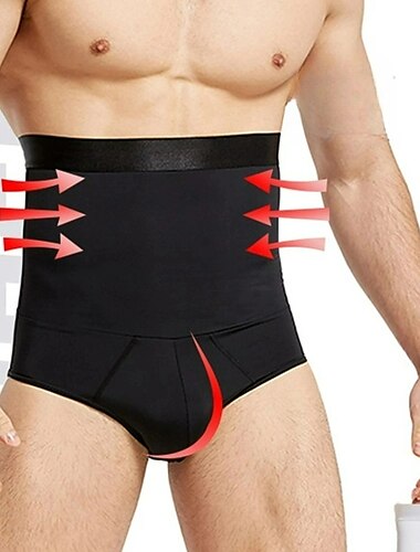  Hombre Fajas Entrenador de cintura Escultor de cuerpo Color puro Sencillo Confort Hogar Diario Nailon Adelgazante Cintura elástica Verano Primavera Negro Blanco