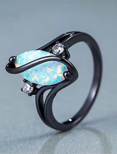  Ring Party Classic Black Blue Chrome Precious Personalized Stylish 1PC
