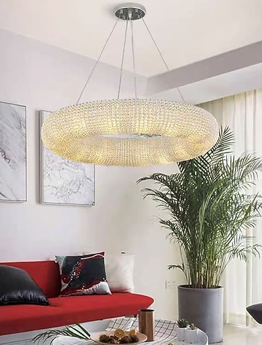  Moderne, schwebende 80-cm-Kugel-Pendelleuchte aus Kristall mit Persönlichkeit, luxuriös, ideal für Esszimmer, Foyer, Eingangsbereich, Familienzimmer, 110–240 V