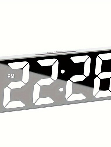  Neueste Digitaluhr, LED-Wecker für Schlafzimmer, elektronische Tischuhr mit Temperaturanzeige, einstellbare Helligkeit, 12/24 Stunden, Stundenuhr für Schlafzimmer