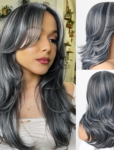  parrucca bionda dorata parrucca bionda fragola con frangia parrucca dai capelli lunghi per le donne frangia a tenda parrucca sintetica a strati ondulati lunghi parrucca marrone medio ombre chiare