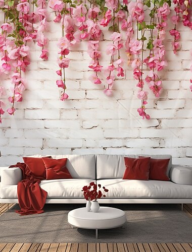  Hochzeitsdekorationen Hintergrund Fotografie Wandbehängung große Wandteppich Kunst Wanddekoration Decke Vorhang Zuhause Schlafzimmer Wohnzimmer Deko Blumen Hintergrund
