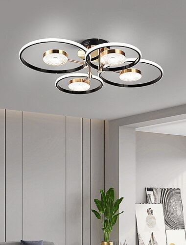 led mennyezeti lámpa 4/8/12 fej szabályozható modern kör alakú mennyezeti lámpák beágyazott fém akril sputnik tűzijáték szirmok led világítótestek nappaliba és hálószobába 110-240v