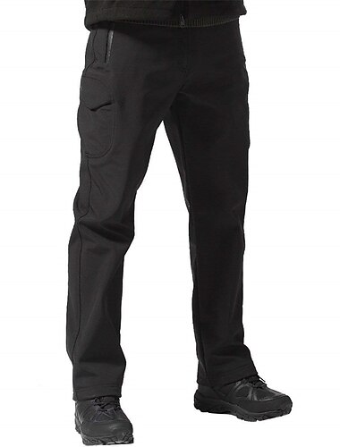  Ανδρικά Παντελόνια με τσέπες Παντελόνι Fleece Pantaloni Foiță Subțire Παντελόνι μάχης Pantaloni de Drumeție Κουμπιά Ισιο πόδι Fleece Lined Σκέτο Αντιανεμικό Άνεση Causal Καθημερινά Αργίες