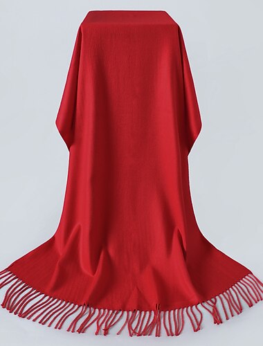  Sjal til kvinner Skjerf til damer Brudeomslag Elegant Brude Ermeløs Imitasjon Kasjmir Bryllup Wrap Med Dusk Til Bryllup Vår