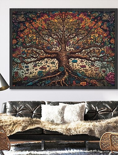  Árbol de la vida, arte de pared, impresiones en lienzo y carteles, imágenes, pintura decorativa de tela para cuadros de salón sin marco