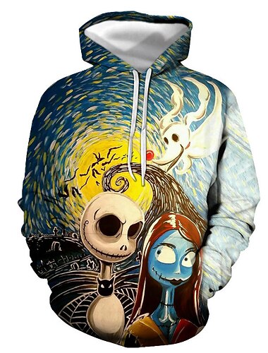  Salida Sudadera Dibujos Manga Anime 3D Bolsillo delantero Gráfico Para Pareja Hombre Mujer Adulto Víspera de Todos los Santos Carnaval Mascarada Impresión 3D Fiesta Casual Diario