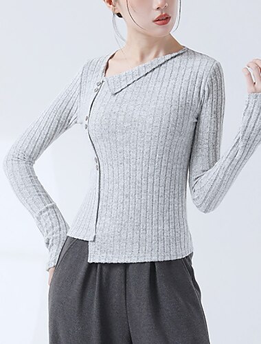  לבוש אקטיבי עליון צבע טהור שחבור בגדי ריקוד נשים הצגה הדרכה שרוול ארוך גבוה פוליאסטר