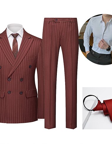  Retro Vintage Goldene Zwanziger 1920er Outfits Anzüge & Blazer Der große Gatsby Gentleman Herren Maskerade Party Party & Abend Junggesellinnenabschiedsparty Erwachsene Mantel Bluse Hose