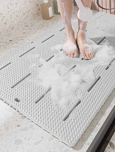  מחצלת אמבטיה מונעת החלקה בטיחות מקלחת שטיח אמבט פלסטיק כרית עיסוי שטיח אמבטיה שטיח ניקוז כוס יניקה שטיח אמבטיה