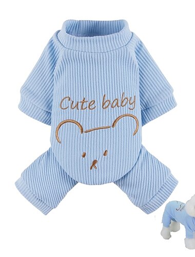  Hund Katze Overall Niedlich Lässig Winter Warm Atmungsaktiv Weich Waschbar Bequem Outdoor Alltagstauglich Hundebekleidung for Bichon Frise Zwergspitz Baby Haustier Papillon Klein