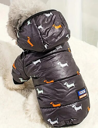  Dog Cat Coat Jacket Sports & Outdoors Casual Winter Warm Breathable Soft Washable Comfortable Outdoor Casual Daily Dog Clothing for Bichon Frise Pomeranian Baby Pet Papillon Small
