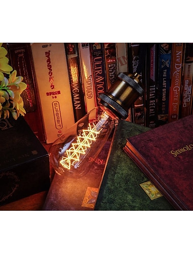  Ретро лампа Эдисона e27 220 В 40 Вт лампочка накаливания st64 винтажная ампула спиральная лампа накаливания