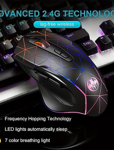  2.4g ワイヤレス充電マウスは、ラップトップ コンピューターに最適なゲームやオフィスのコンパニオンです