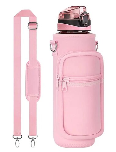  Handytasche, Wasserflaschen-Tragetasche mit Reißverschluss, kompatibel mit 32-Unzen-Bechern, mit Griff, Farbverlauf, Wasserflaschenhalter zum Laufen, Wandern, Radfahren und für andere