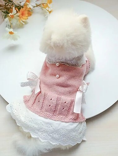  Psy Koty Sukienka Śłodkie Codzienny Zima Oddychający Miękka Zmywalny Wygodny Święta Na zewnątrz Codzienne Ubranka dla psów for Bichon frise Szpic miniaturowy szczeniaków i młodych kotów Motyl Small