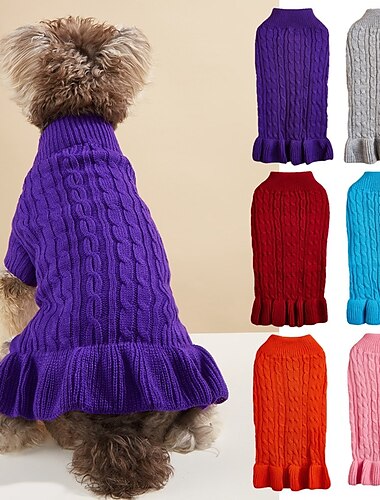  Chien Chat Pull Style Classique Occasionnel Hiver Respirant Doux Lavable Confortable Noël Extérieur Décontracté Quotidien Vêtements pour Chiens for Bichon Frisé Spitz Nain Bébé Animal Papillon Petit