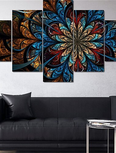 5 paneles arte de la pared lienzo abstracto azul sombra impresiones carteles pintura decoración del hogar colgante de pared regalo lienzo enrollado sin marco sin marco sin estirar