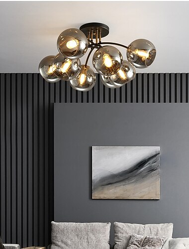  Lámpara de techo irregular creativa con múltiples luces de vidrio 4/6, lámpara de techo empotrada, lámpara colgante para sala de estar, dormitorio, comedor, decoración del hogar, lámpara colgante