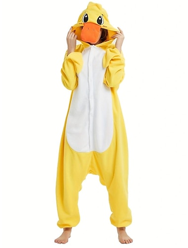  Ενηλίκων Ζώο Νυκτικά Πιτζάμα Onesie Στολή Onesie Αποκριάτικη Στολή Πάπια Ζώο Πιτζάμες Onesie Πιτζάμες Kigurumi Πυτζάμες Αστεία στολή Για Άνδρες και Γυναίκες Απόκριες Κινούμενα σχέδια