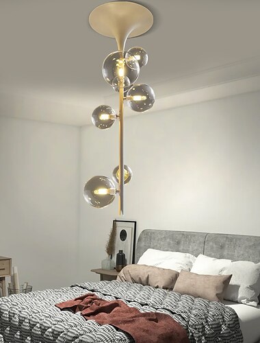  LED-Kronleuchter 6/7/10 Köpfe Cluster Globle Design Ballon-Design-Kronleuchter für Esszimmer Schlafzimmer Pendelleuchten 110-240 V