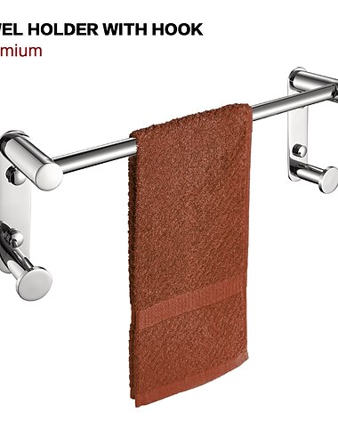  Handtuchhalter, Kleiderhaken, Badezimmerregal, neues Design, bezaubernd, kreativ, zeitgenössisch, modern, Edelstahl, kohlenstoffarmer Stahl, Metall, 1 Stück – Badezimmer, Hotel, Badewanne, Wandmontage