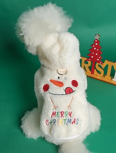  Perros Gatos Saco y Capucha Fiesta Casual Invierno Templado Transpirable Suave Lavable Cómodo Navidad Exterior Casual Diario Ropa para perros for Bichón Frisé Pomerania Animal doméstico del beb