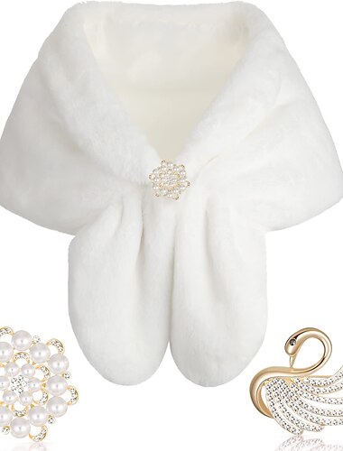  Retro vintage Roaring jaren '20 Jaren 1920 Outfits Omslagdoeken The Great Gatsby Bruiloftsgast Dames Kerstmis Nieuwjaar Bruiloft Feest / Uitgaan Huwelijksreceptie Volwassenen Sjaal Broche Herfst