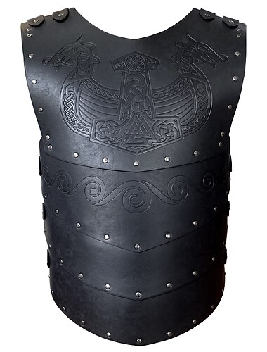  Retro Vintage Medieval Renascentista Armas e Armaduras Colete Guarda Peitoral Pirata Viking Donzela Escudeira Fantasia Homens Carnaval Baile de Máscaras Festa LARP Adulto Colete