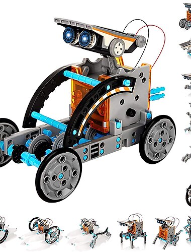  13 в 1 собранная на солнечной батарее научная игрушечная головоломка-автомобиль 13 в 1 умный веселый робот