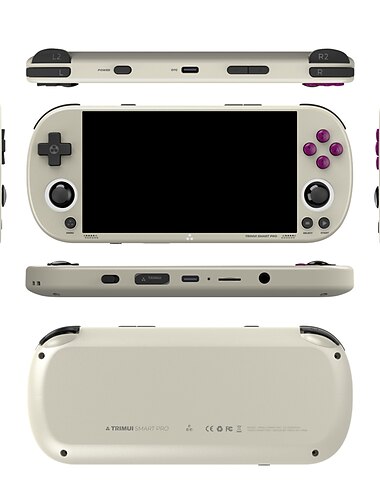  Trimui Smart Pro tragbare Retro-Handspielkonsole, 4,96 Zoll IPS-HD-Bildschirm, 10.000+ Spiele, Doppel-Joystick, 26+ Simulatoren, Kindergeschenk, Weihnachtsgeburtstagsfeiergeschenke für Freunde
