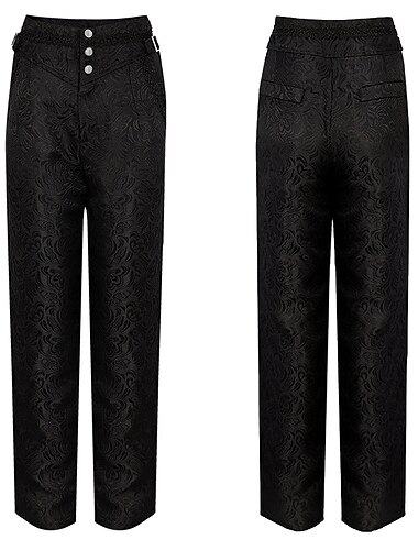  Prince Vampire Rétro Vintage Punk et gothique Epoque Médiévale Renaissance Steampunk Pantalon Pantalons Taille haute Homme Jacquard Costume Vintage Cosplay Longue longueur Pantalon Halloween