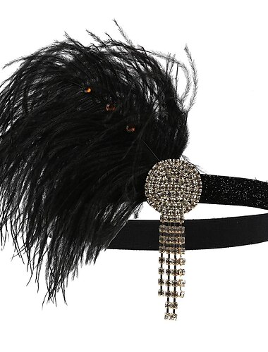  Retro Vintage Roaring 20s 1920s Flapper Headband The Great Gatsby Wedding Guest Feather Women's New Year Valentine's Day Masquerade Performance Party / Evening Wedding Reception Adults' Headwear