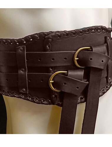  Retro Vintage Punk & Gothic Mittelalterlich Taillengürtel Ritter Wikinger Outlander Kostüm Herren Damen Unisex Maskerade Leistung Maskerade Erwachsene Teenager Taillengürtel Ganzjahres
