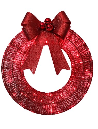  Guirlanda de natal de 20 polegadas com arco luminoso de ferro leve guirlanda led iluminada luz branca quente decoração de cena 30/40/50cm alimentada por bateria aa